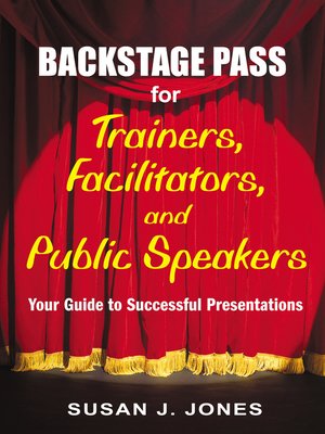 cover image of Backstage Pass for Trainers, Facilitators, and Public Speakers